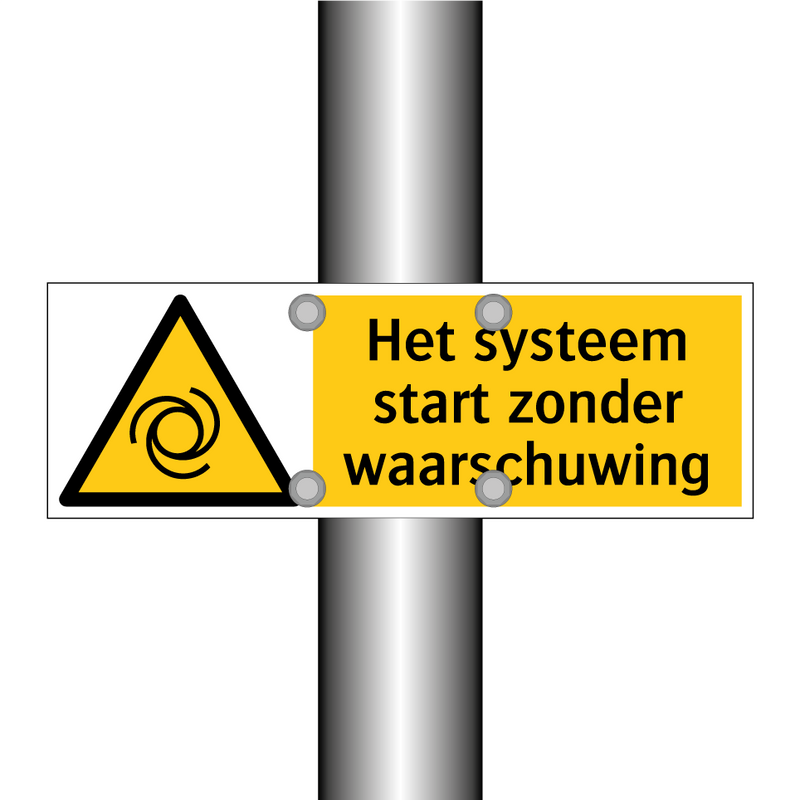 Het systeem start zonder waarschuwing