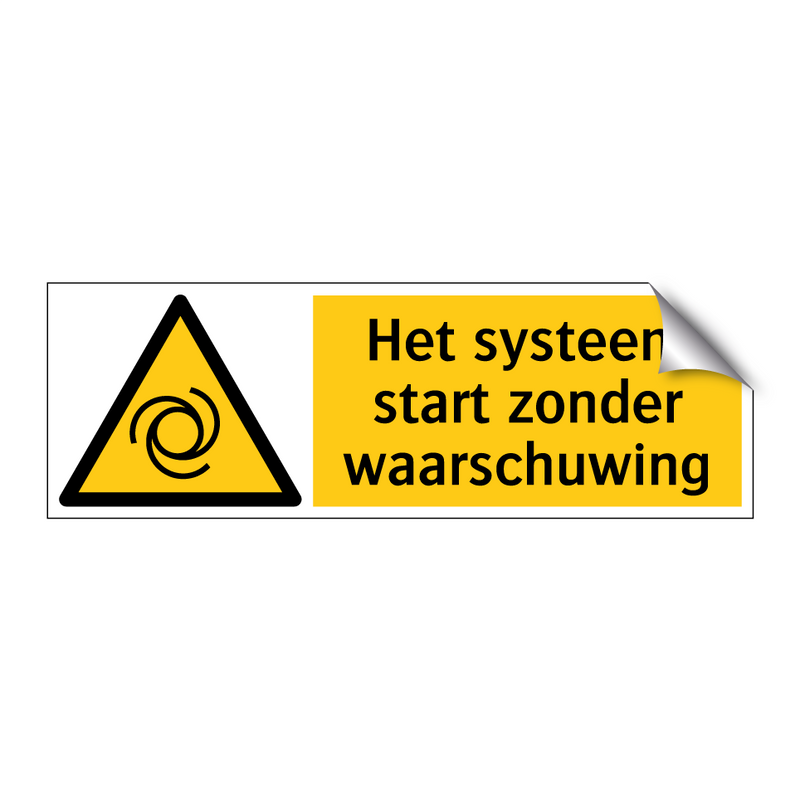 Het systeem start zonder waarschuwing