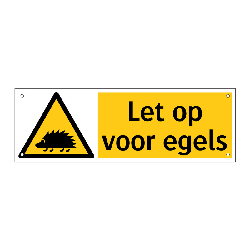 Let op voor egels