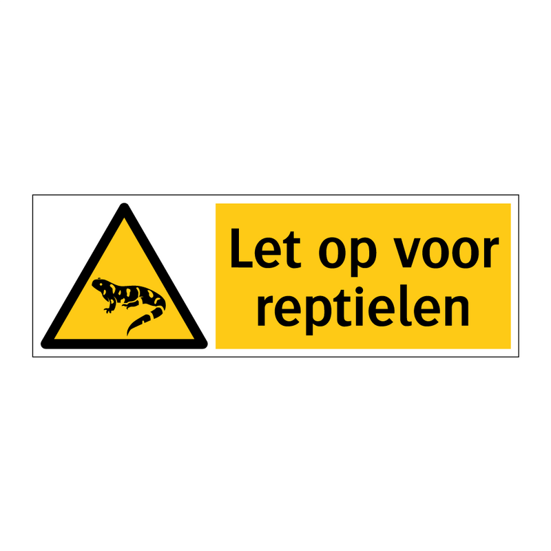 Let op voor reptielen