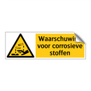 Waarschuwing voor corrosieve stoffen