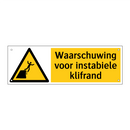 Waarschuwing voor instabiele klifrand