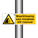 Waarschuwing voor instabiele klif steenval