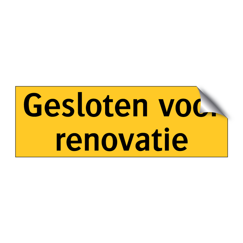 Gesloten voor renovatie