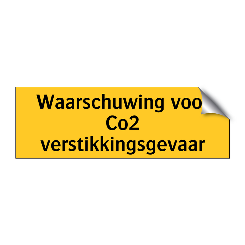 Waarschuwing voor Co2 verstikkingsgevaar