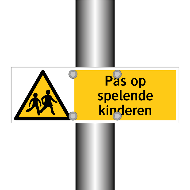 Pas op spelende kinderen