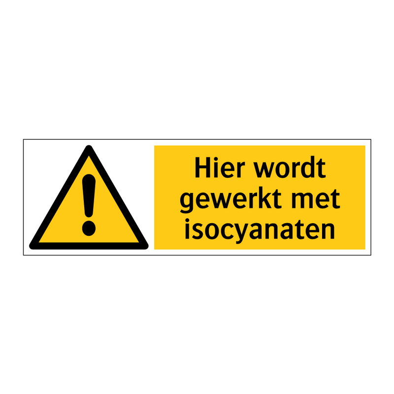 Hier wordt gewerkt met isocyanaten