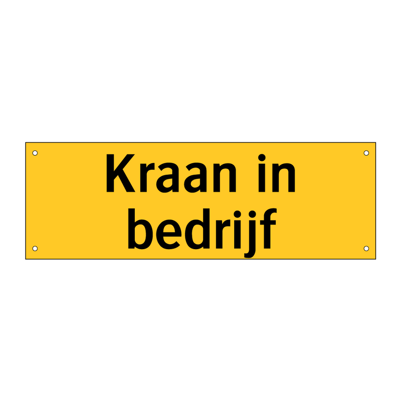 Kraan in bedrijf