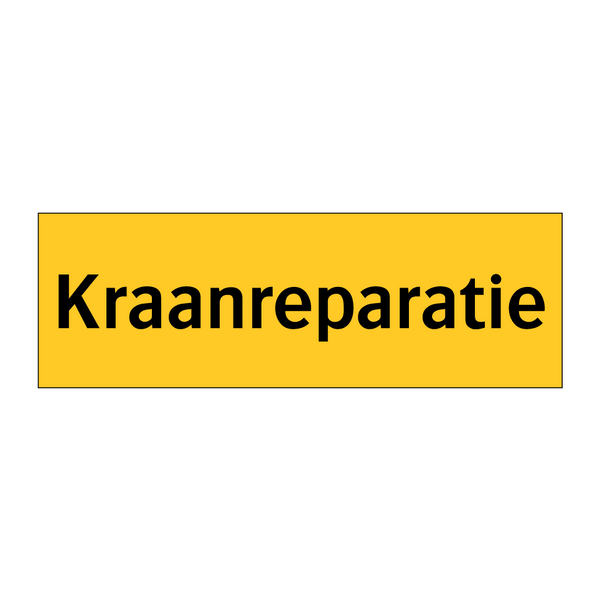 Kraanreparatie