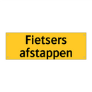 Fietsers afstappen