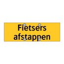 Fietsers afstappen