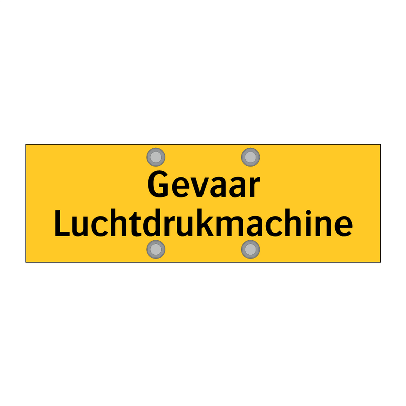 Gevaar Luchtdrukmachine
