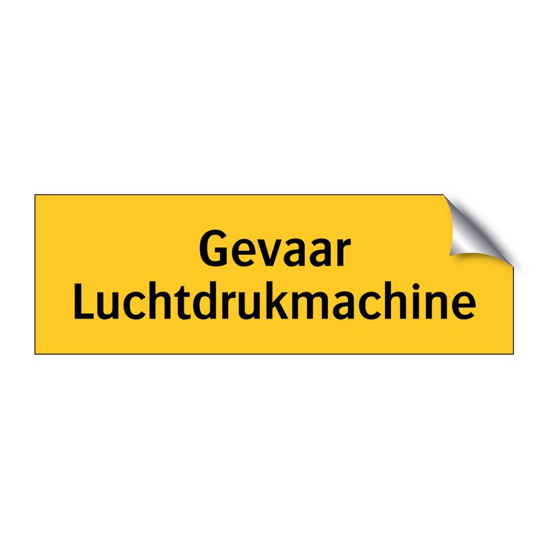 Gevaar Luchtdrukmachine