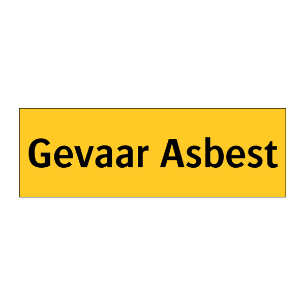 Gevaar Asbest
