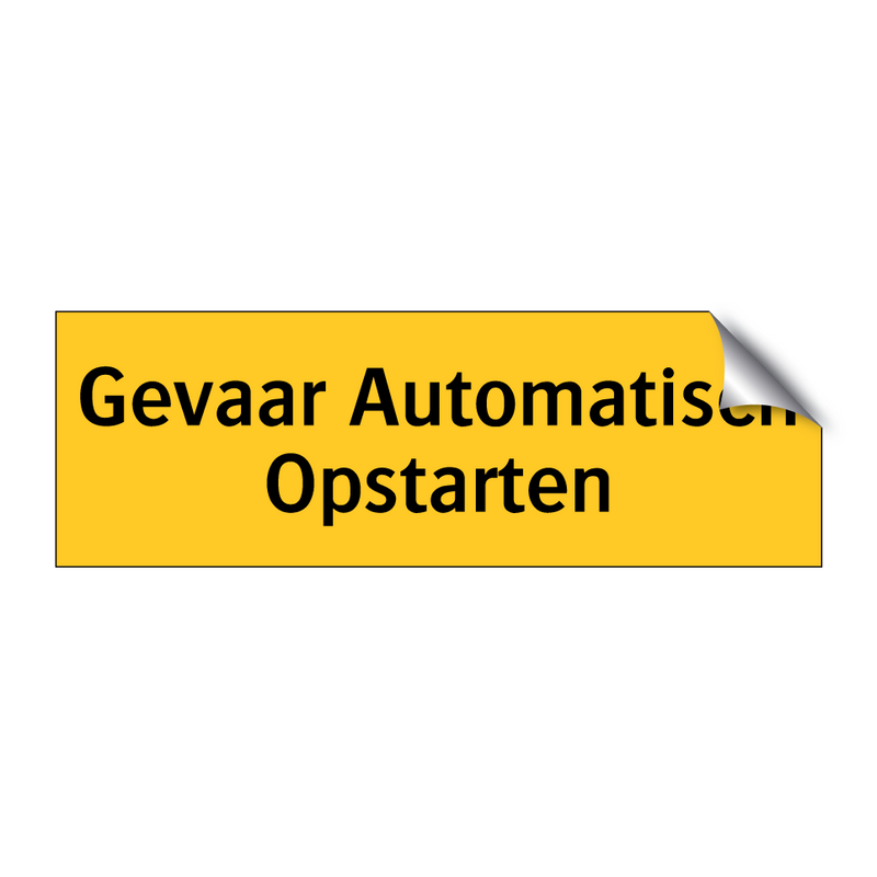 Gevaar Automatisch Opstarten