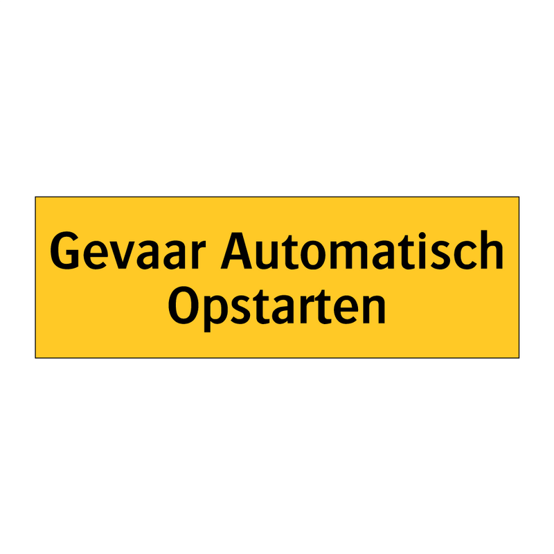 Gevaar Automatisch Opstarten