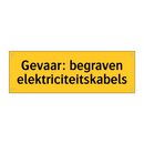 Gevaar: begraven elektriciteitskabels