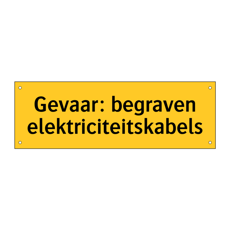 Gevaar: begraven elektriciteitskabels