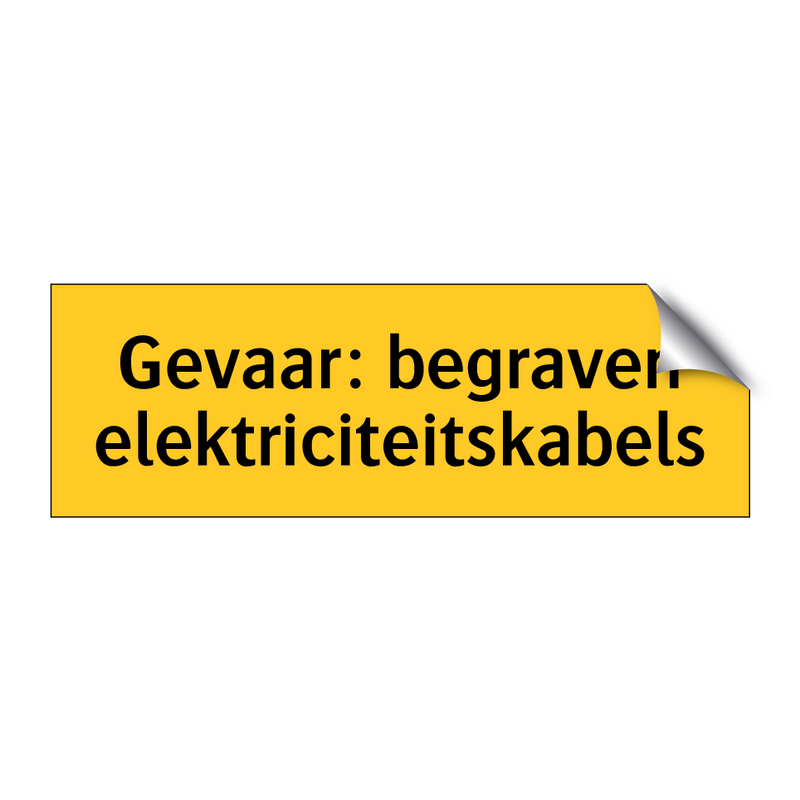 Gevaar: begraven elektriciteitskabels