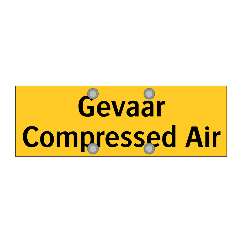 Gevaar Compressed Air