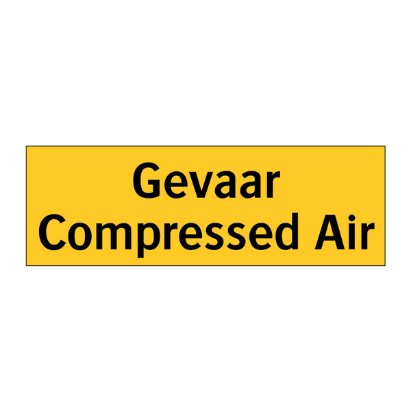 Gevaar Compressed Air