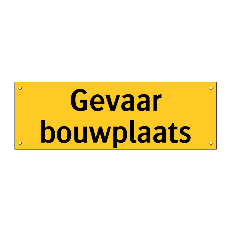 Gevaar bouwplaats
