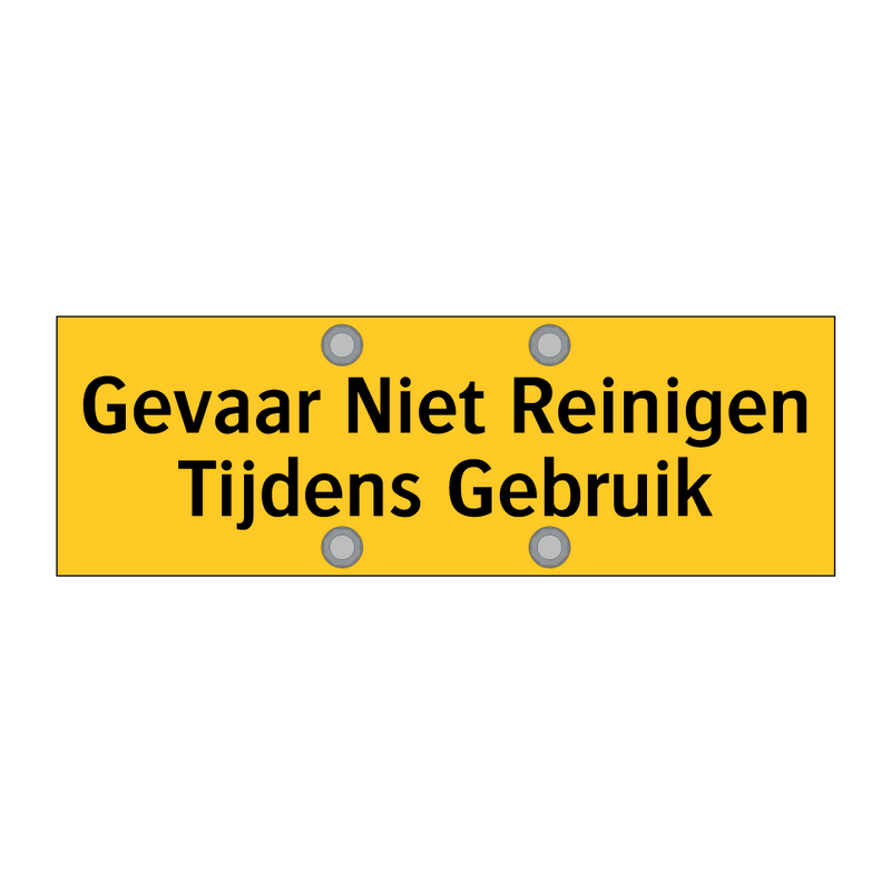 Gevaar Niet Reinigen Tijdens Gebruik