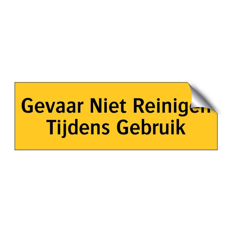 Gevaar Niet Reinigen Tijdens Gebruik