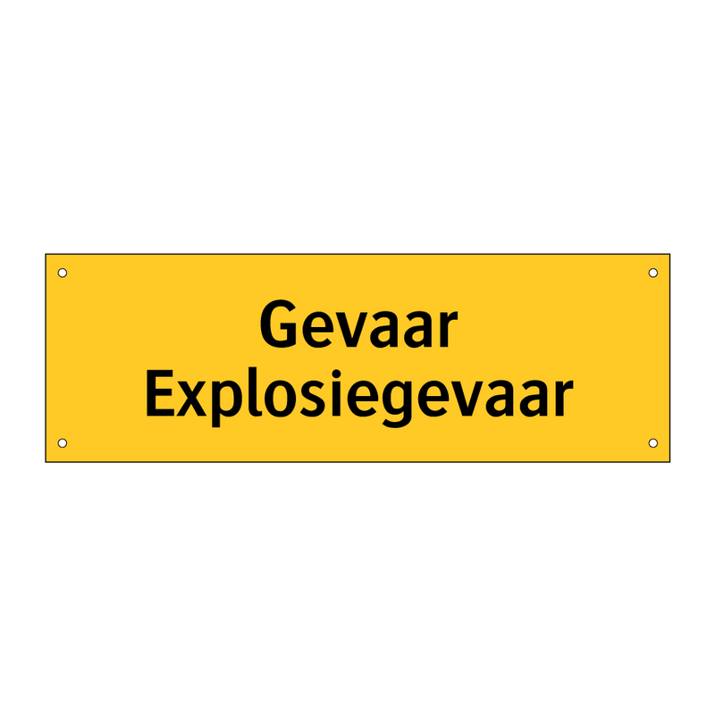 Gevaar Explosiegevaar