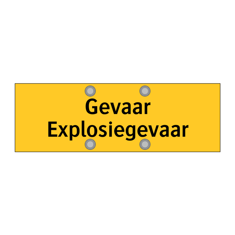 Gevaar Explosiegevaar