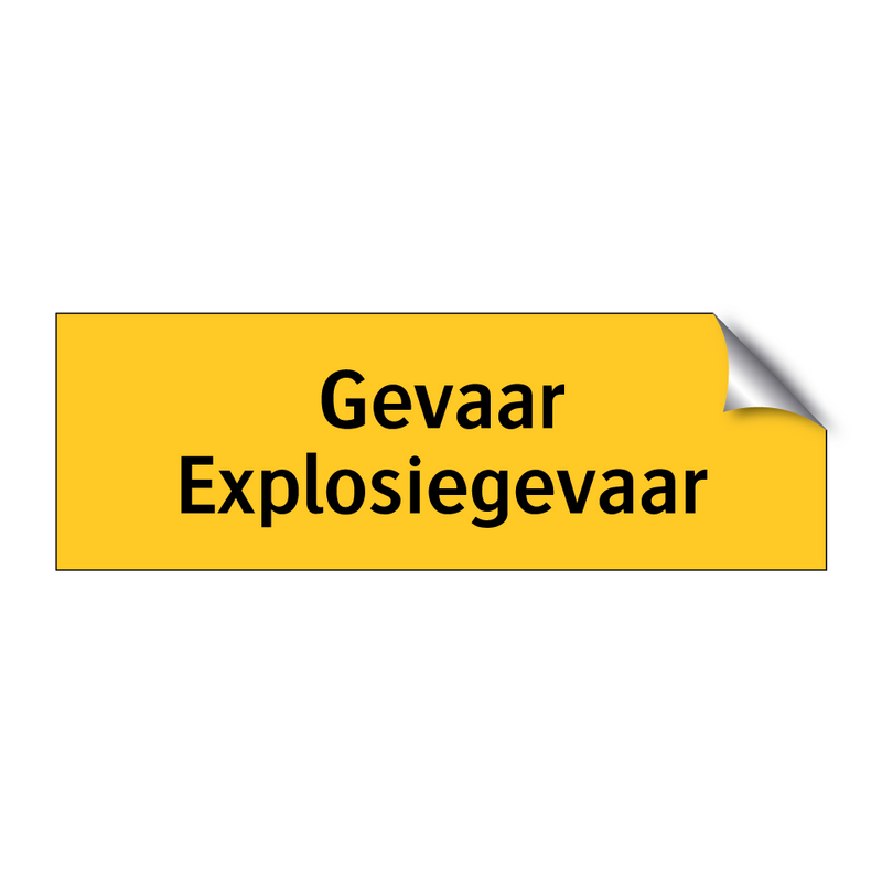 Gevaar Explosiegevaar