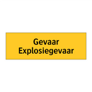 Gevaar Explosiegevaar