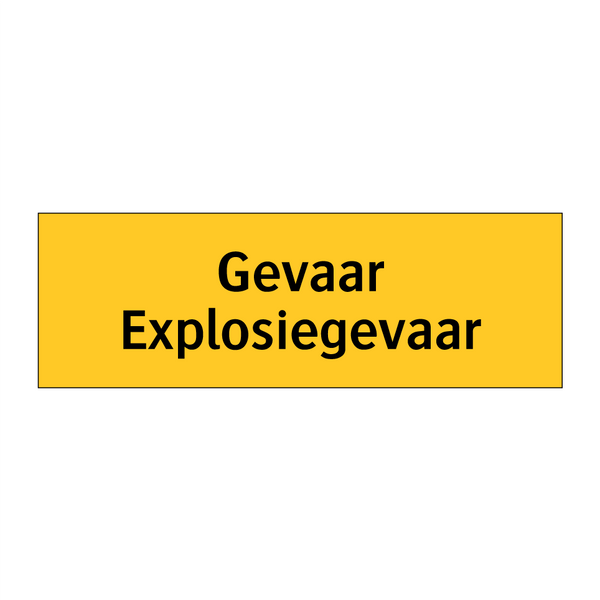 Gevaar Explosiegevaar