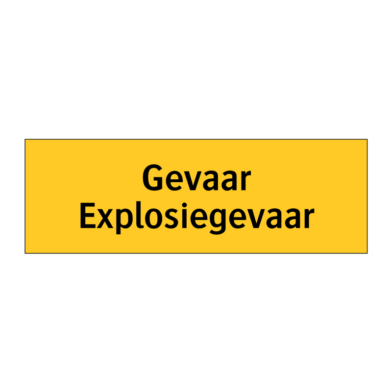 Gevaar Explosiegevaar