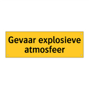Gevaar explosieve atmosfeer