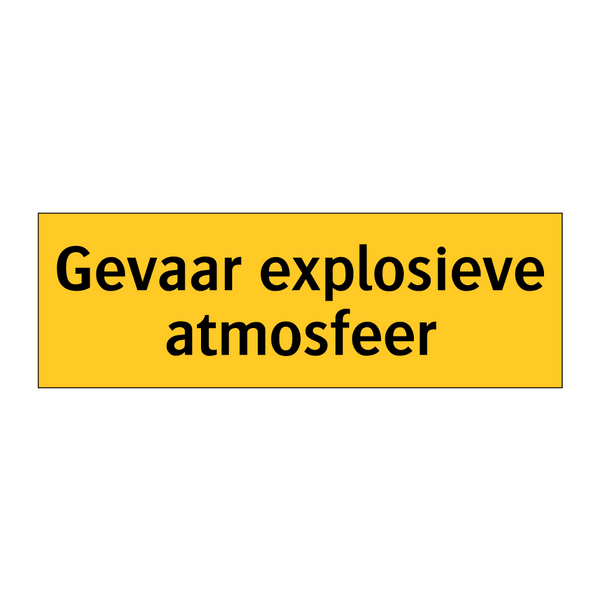Gevaar explosieve atmosfeer