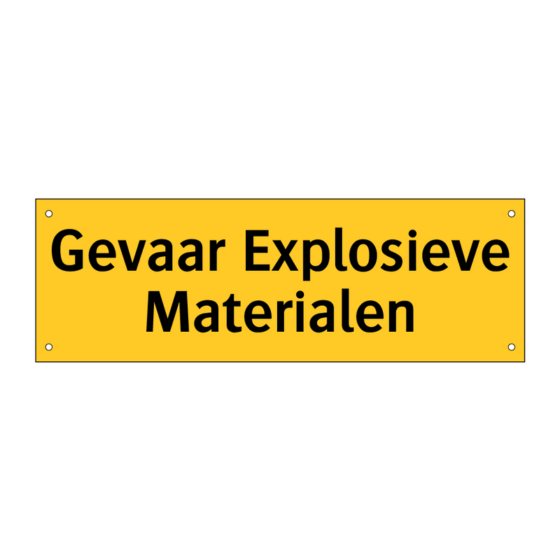 Gevaar Explosieve Materialen