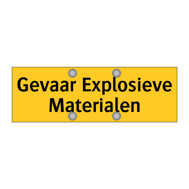 Gevaar Explosieve Materialen