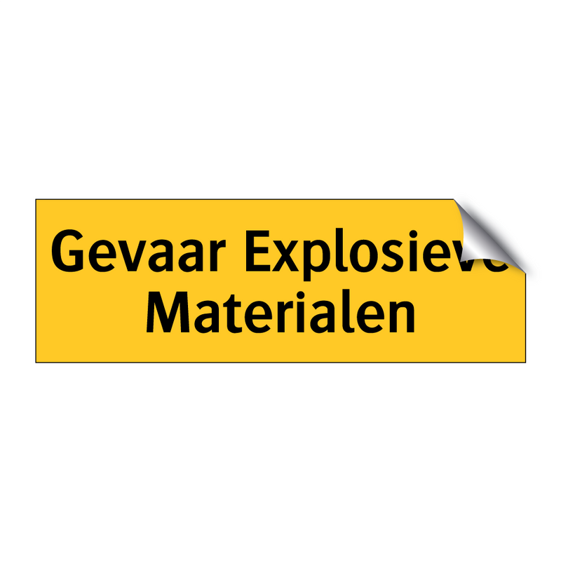 Gevaar Explosieve Materialen