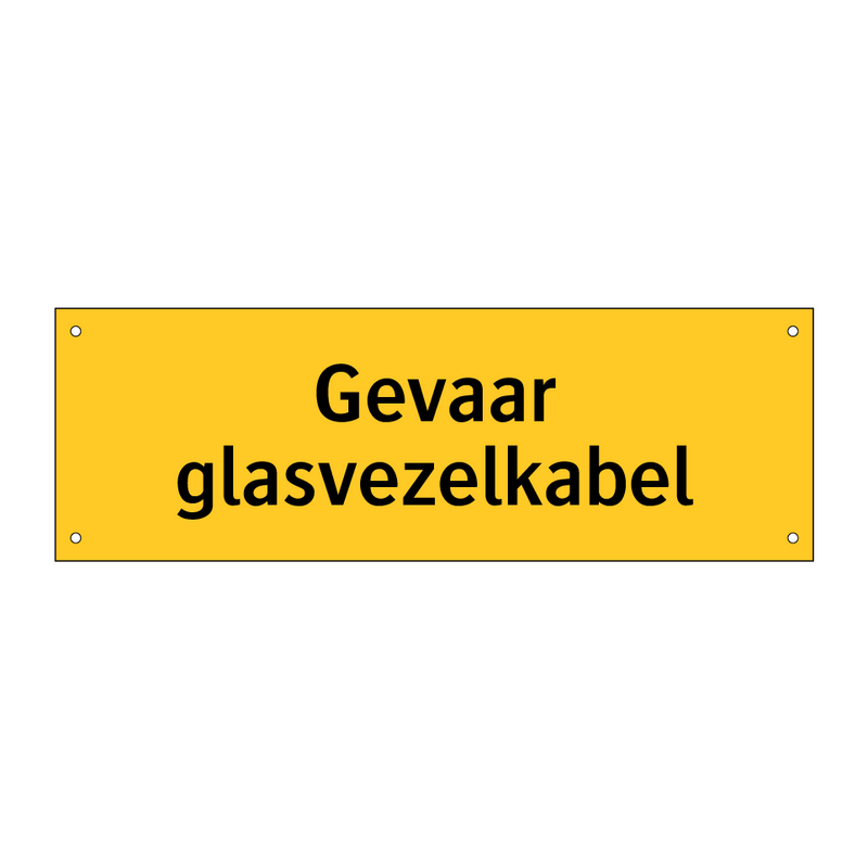 Gevaar glasvezelkabel
