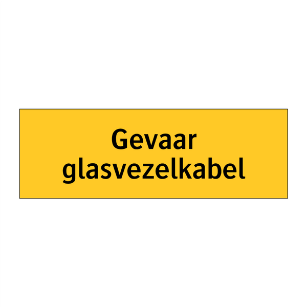 Gevaar glasvezelkabel