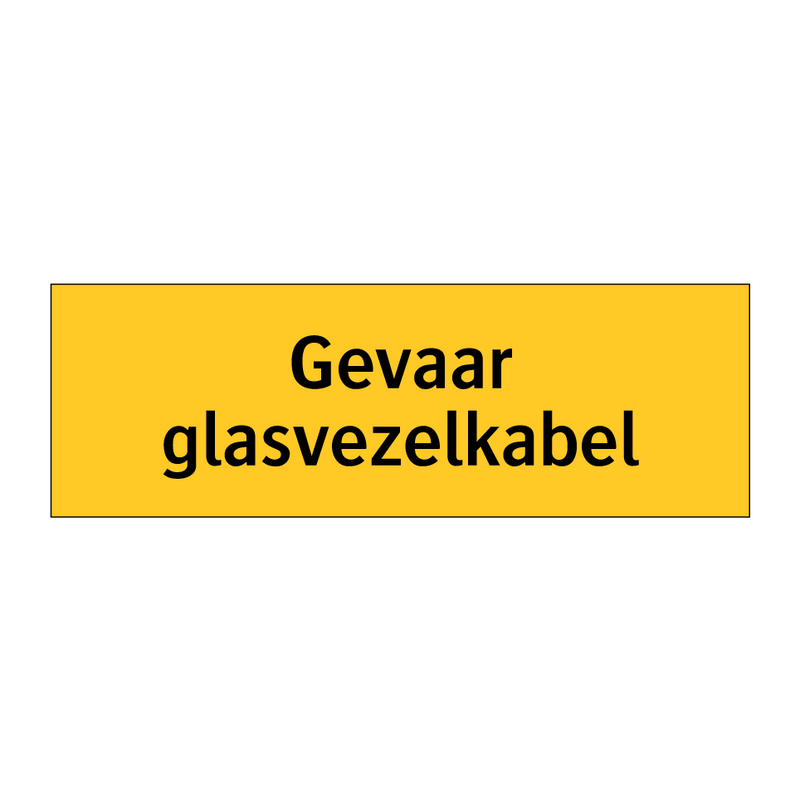 Gevaar glasvezelkabel