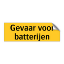 Gevaar voor batterijen