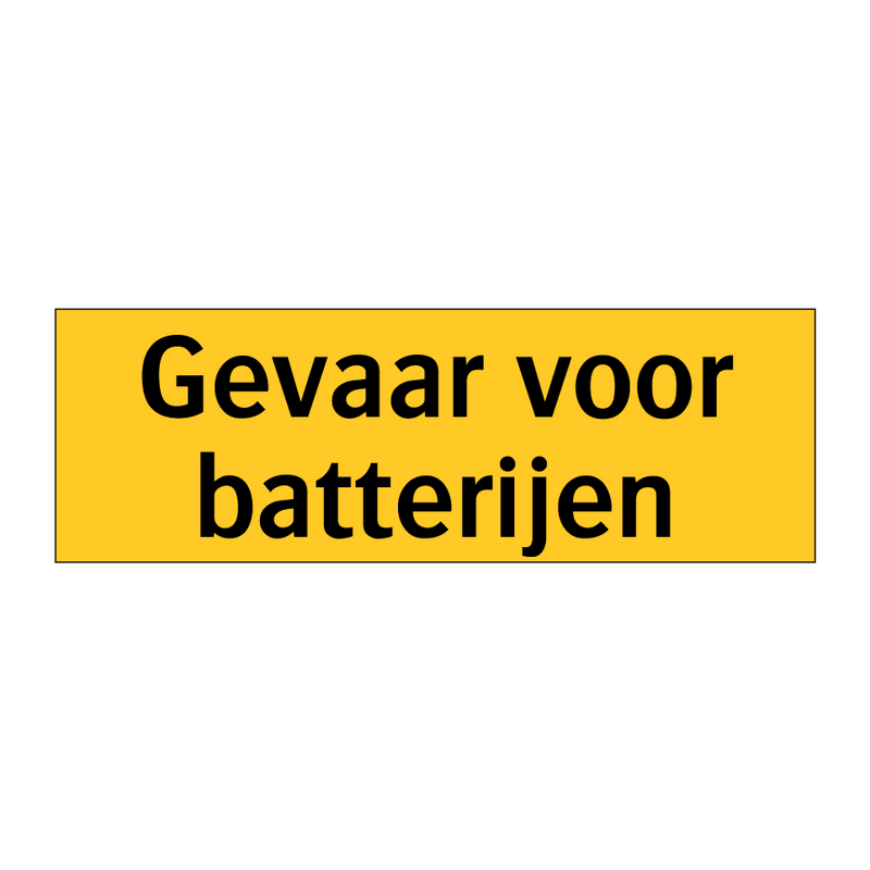 Gevaar voor batterijen