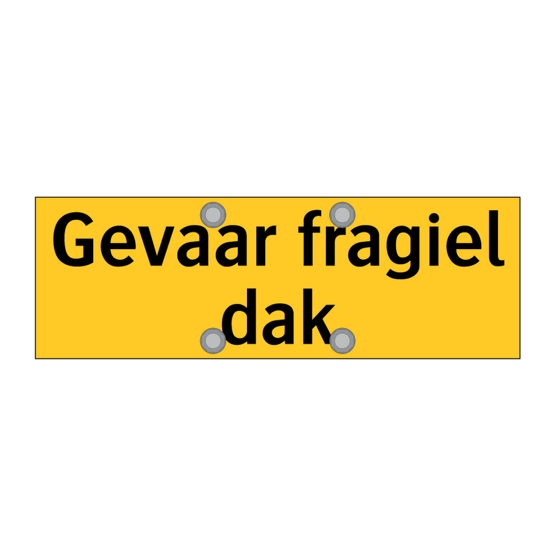 Gevaar fragiel dak