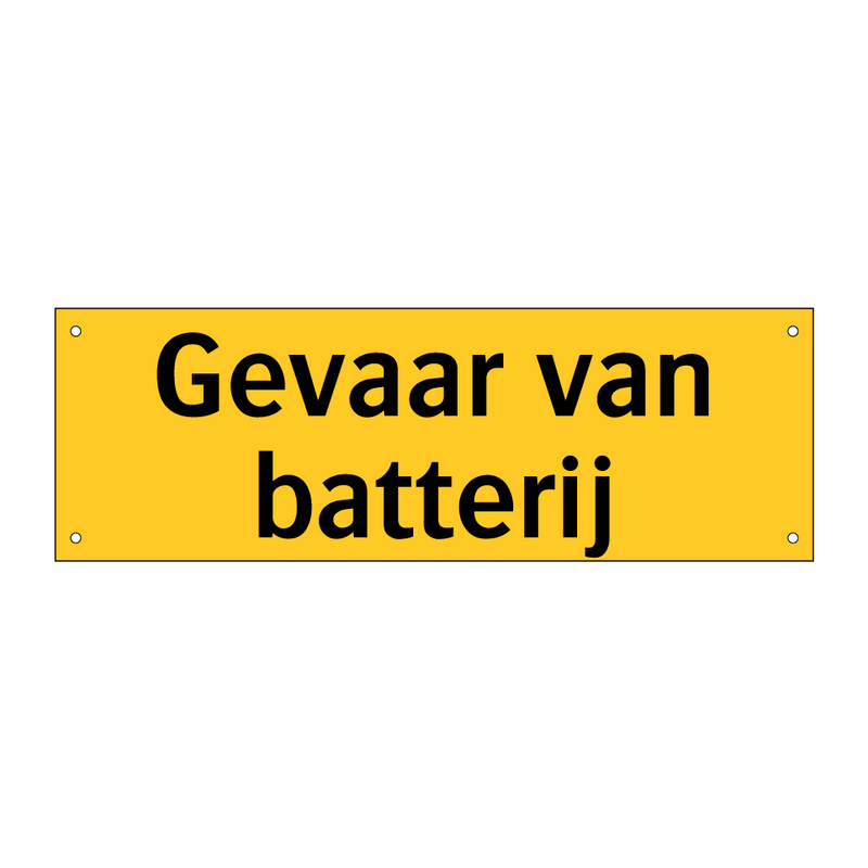 Gevaar van batterij