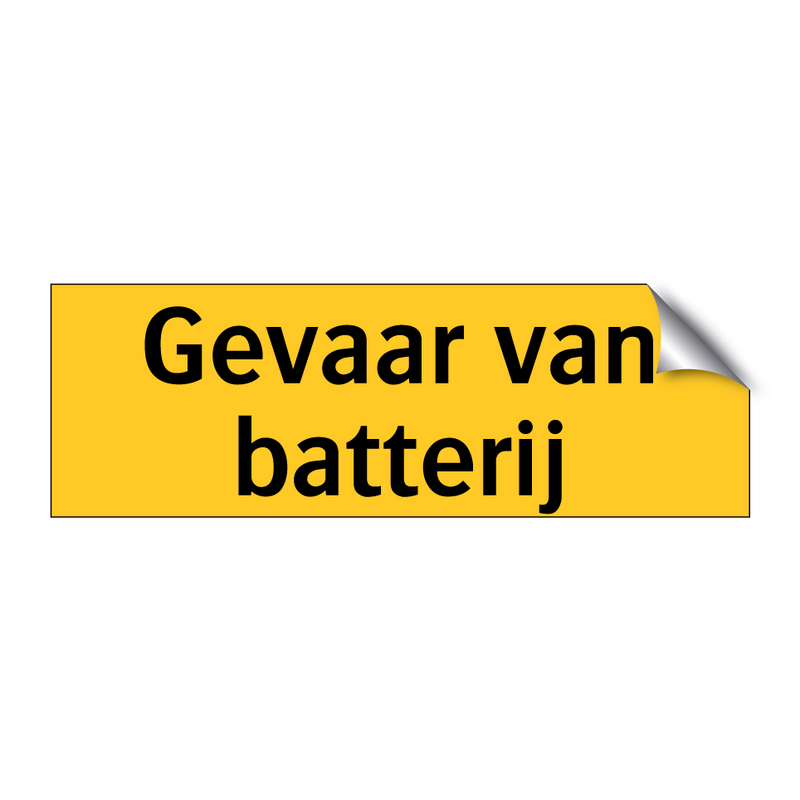 Gevaar van batterij