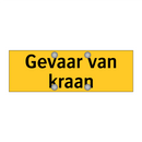 Gevaar van kraan