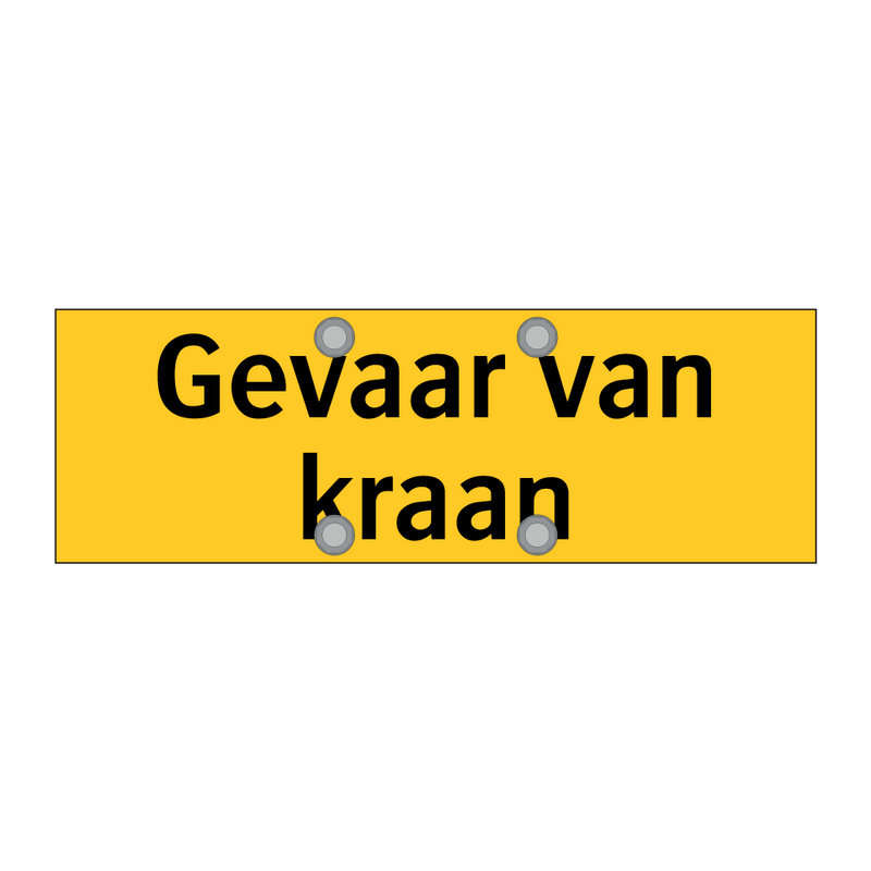 Gevaar van kraan