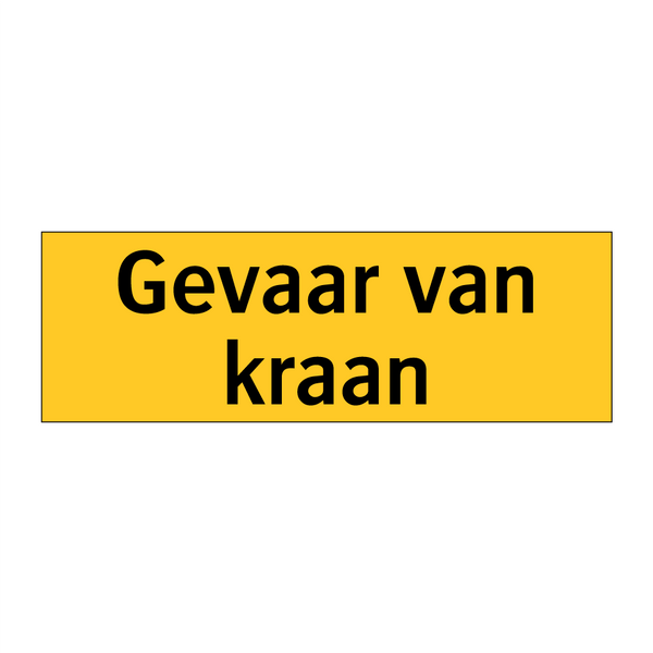 Gevaar van kraan